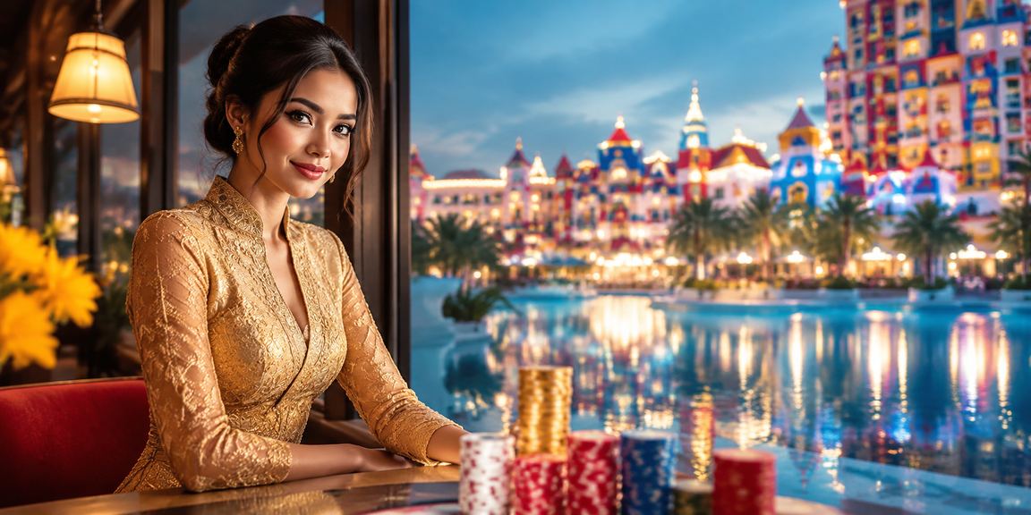 Pemain bermain baccarat dalam suasana kasino eksklusif